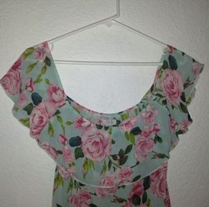 OFF SHOULDER FLORAL TOP
