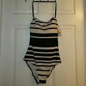 Liz Claiborne Bathing Suit Black and Cream