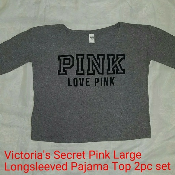 V.S. PINK 2pc Pajama Set L-TOP M-Shorts - Picture 3 of 7