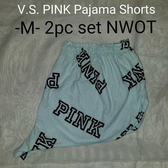V.S. PINK 2pc Pajama Set L-TOP M-Shorts - Picture 6 of 7