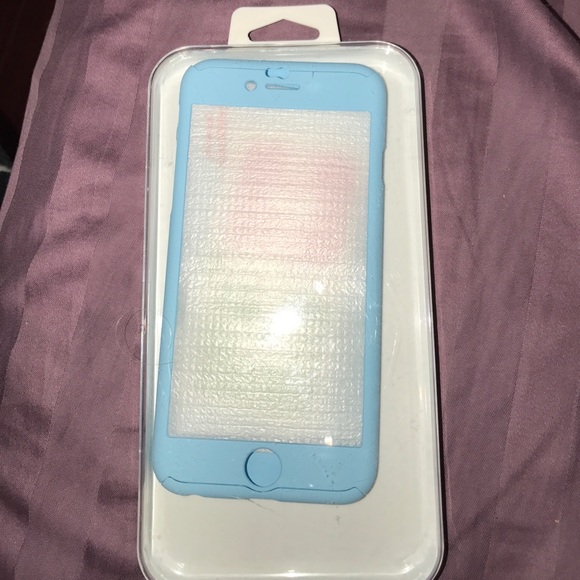 Blue & pink iPhone 6/6s case with screen protector - Picture 1 of 4