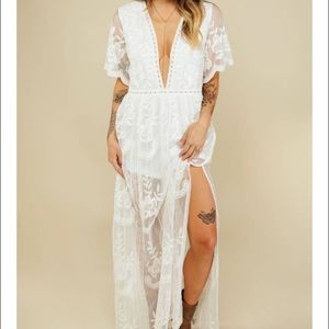 Hermosa White Romper Dress