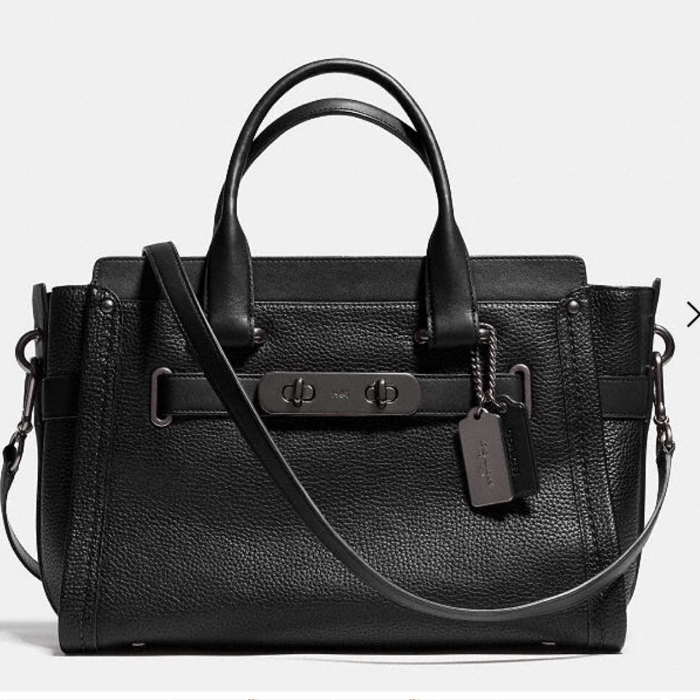 Black Coach Swagger Bag