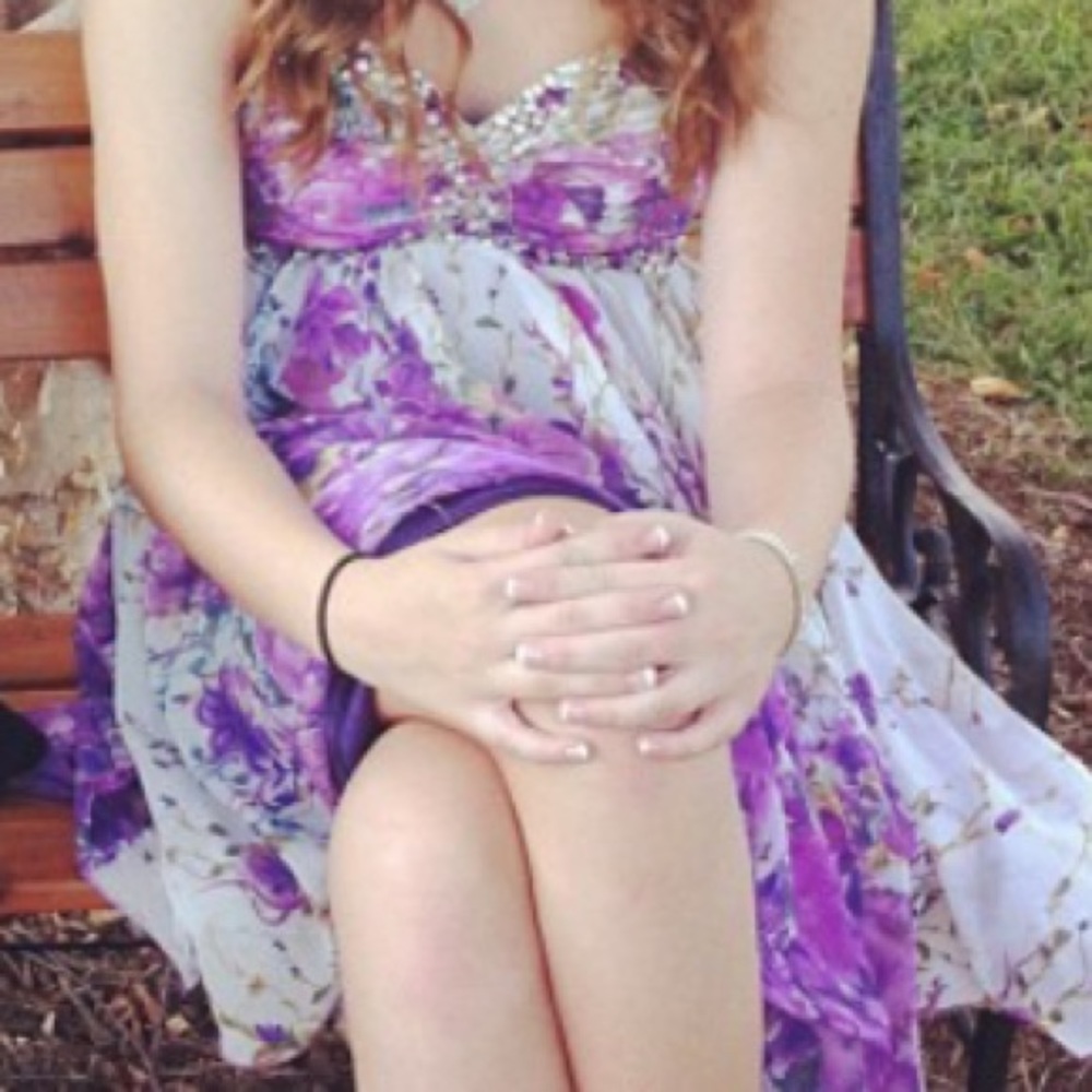 Floral short formal dress