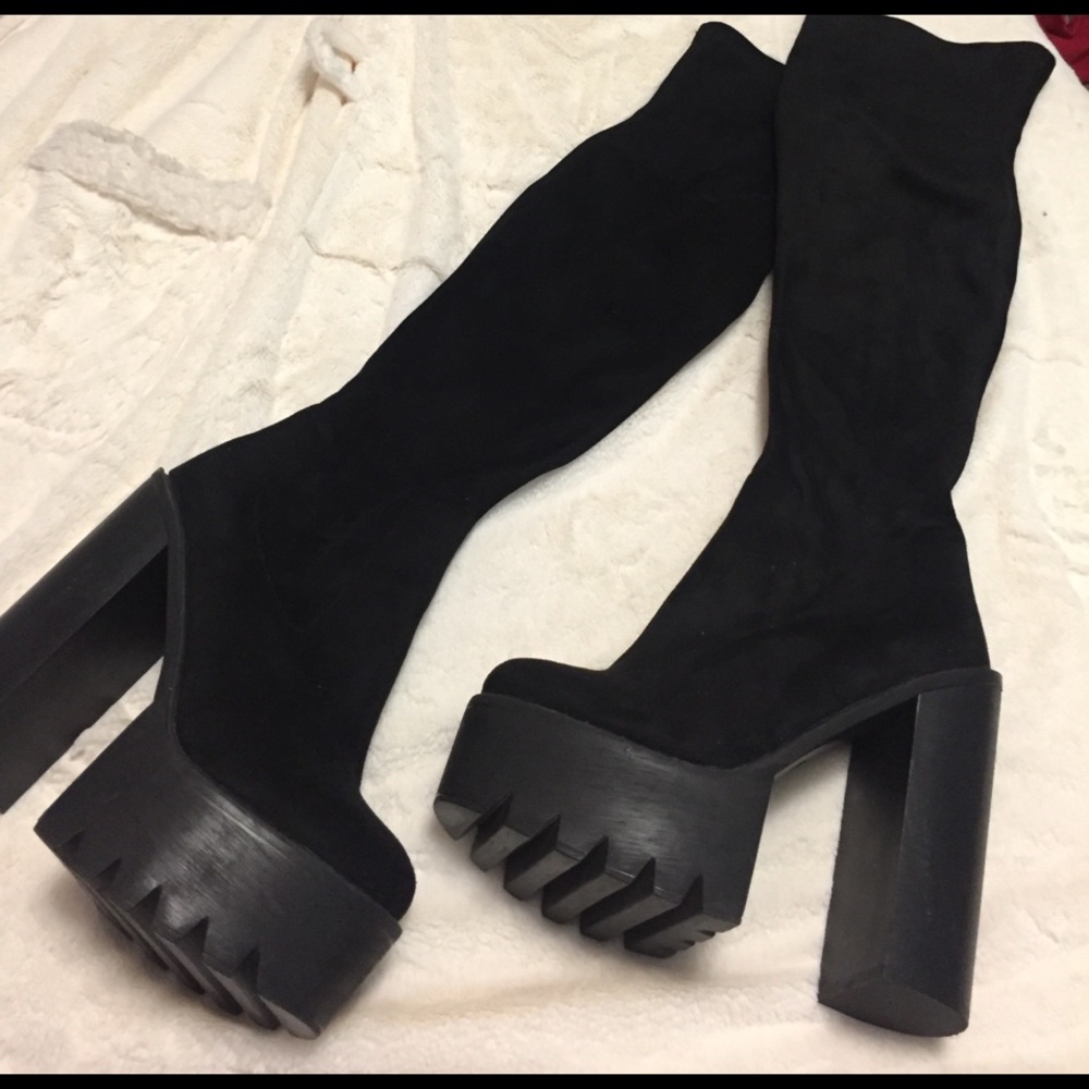 Public Desire brand. Over the knee boot.