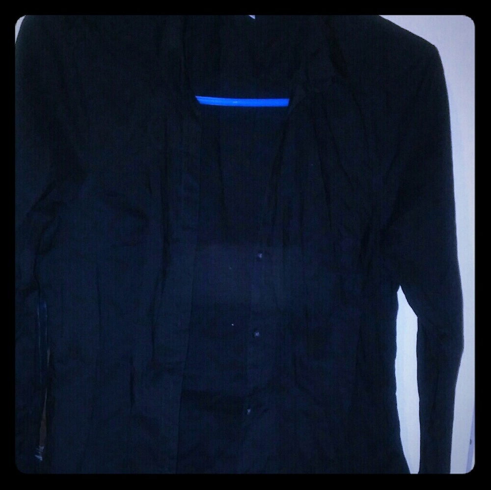 Black botton up dress shirt