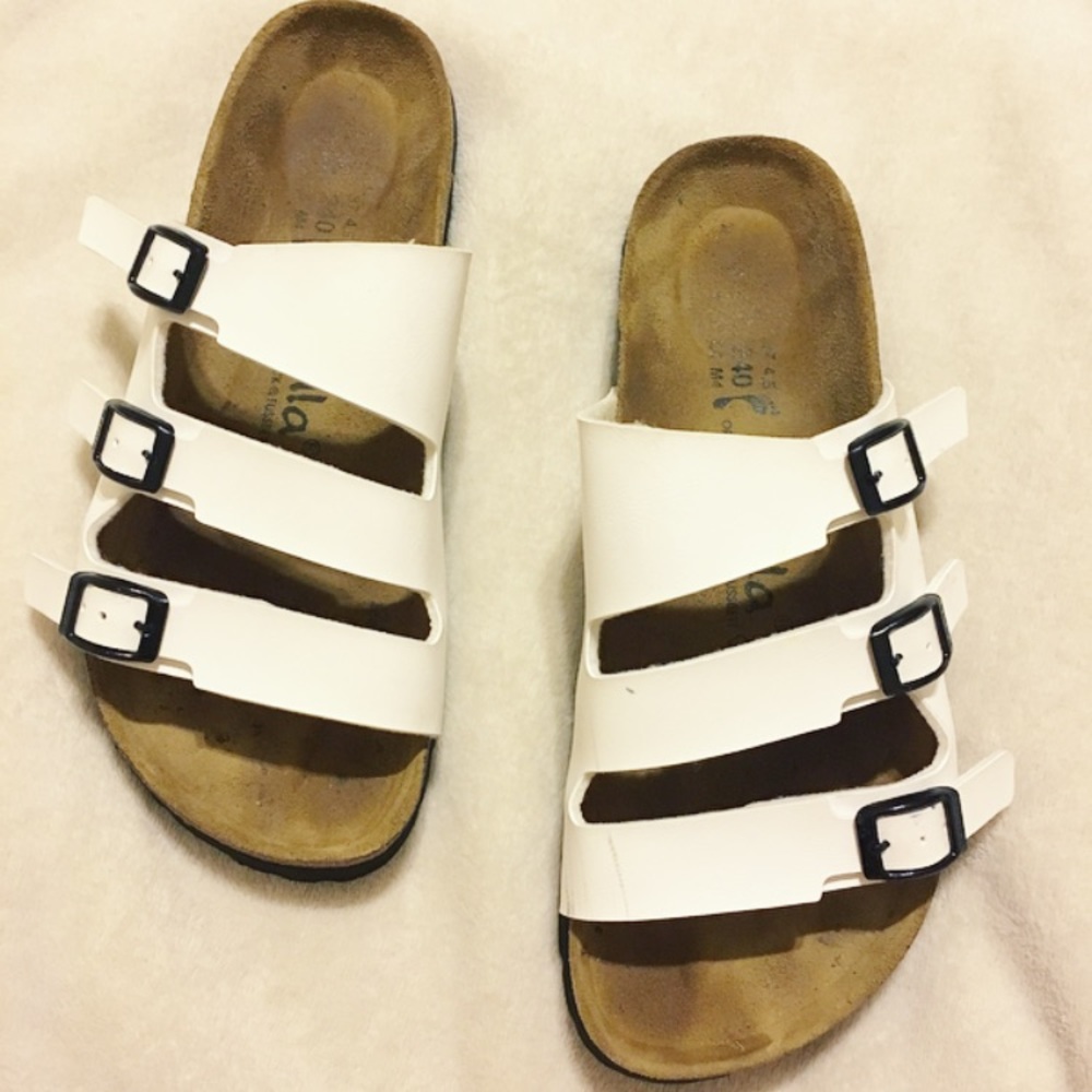 ✨Need to sell ASAP!✨ White Betula Birkenstocks