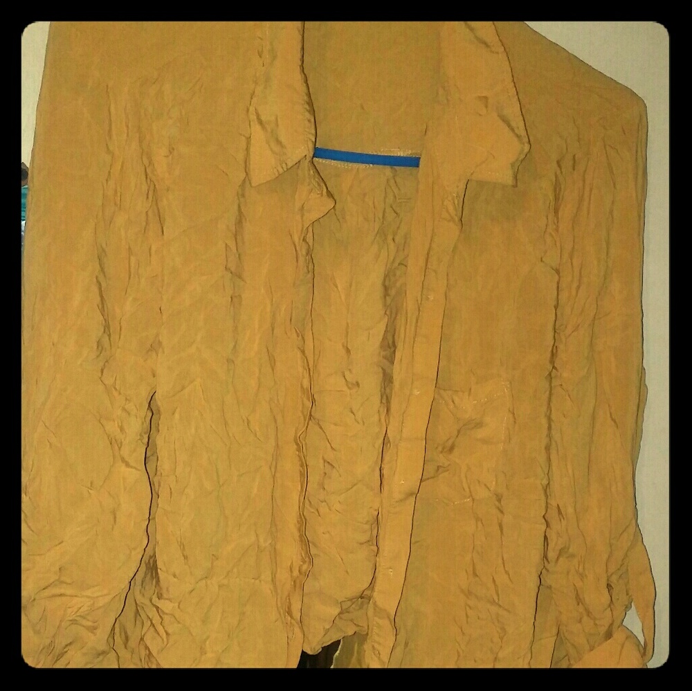 Gold botton dress shirt