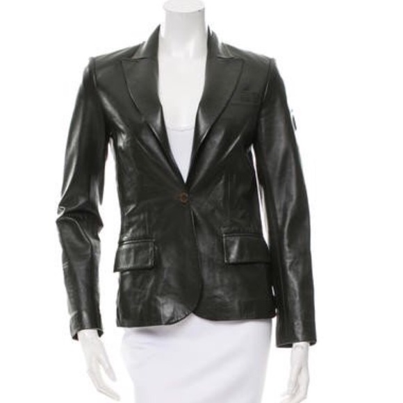 ‼️SOLD‼️ Theory Leather Blazer - Picture 3 of 7