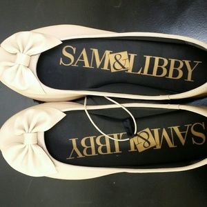 Women's Sam & Libby Leather Bow Flats