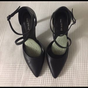 Size 9 black pointed heels from "Call it Spring"