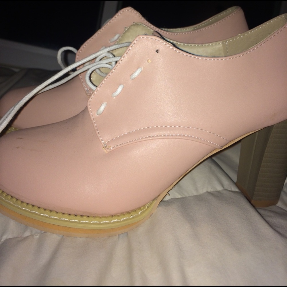 Pink Tie-up High Heels