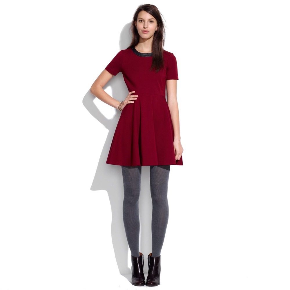 Madewell Burgundy A-line Party Dress