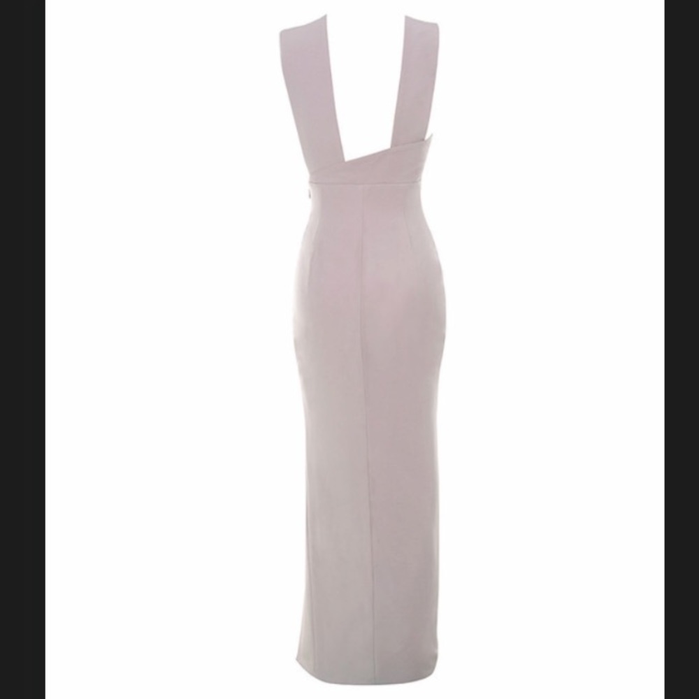 House of CB Marina gown dress taupe lavender sz XS - Picture 3 of 4