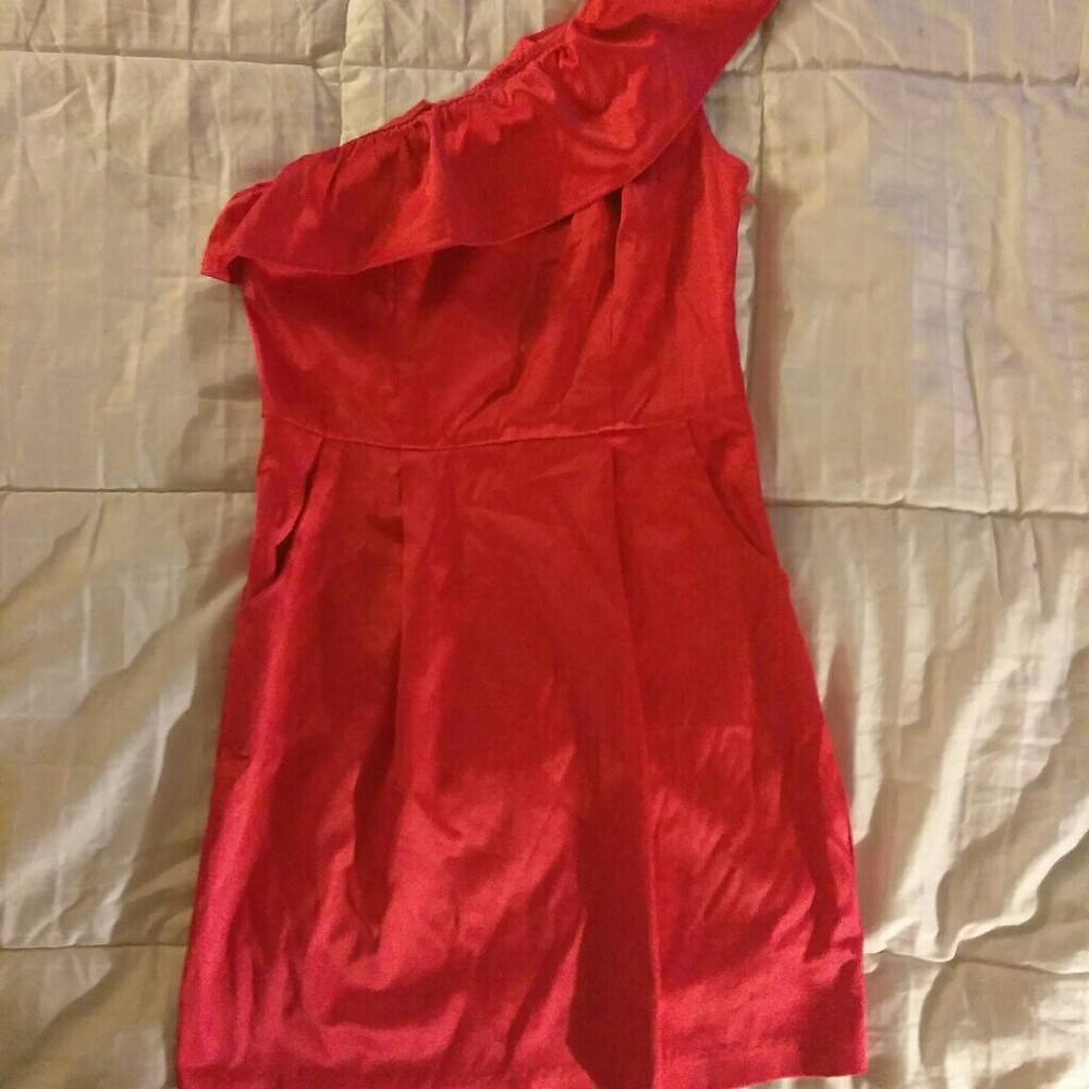 Single Strap Coral Cocktail Dress Forever 21 Small