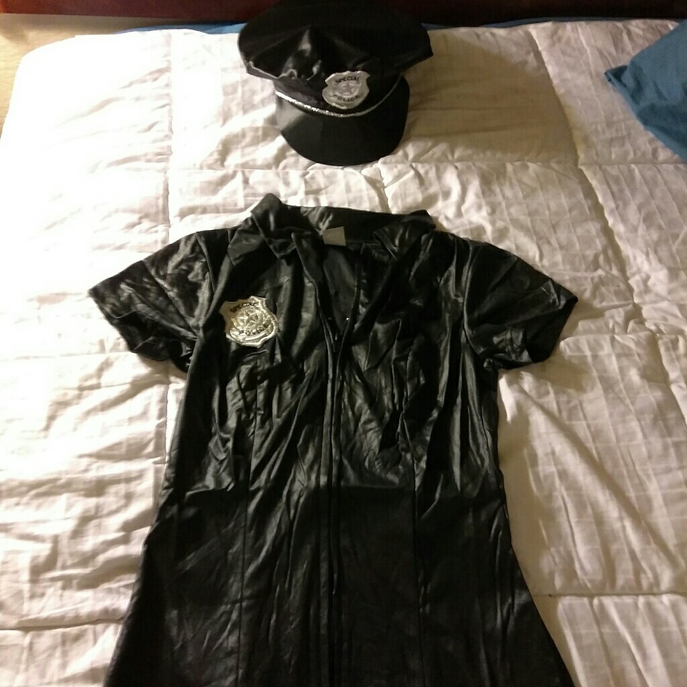 NWOT Ladies Police Costume Dress Belt Hat