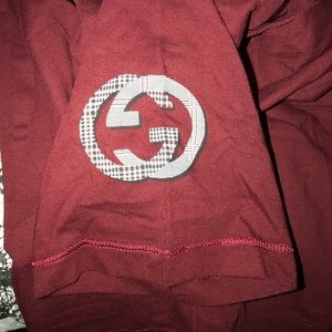 Gucci Burgundy Relaxed Fit T-Shirt