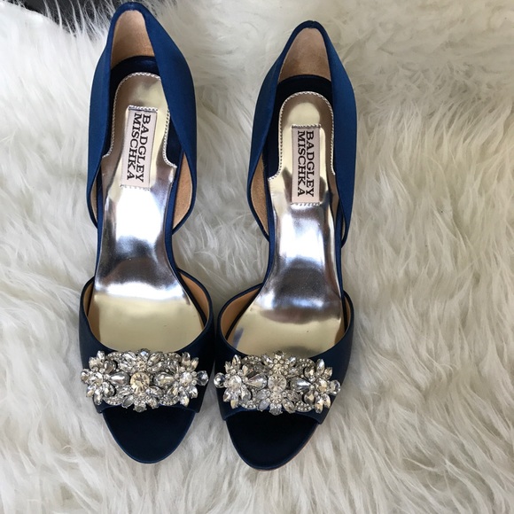 BADGLEY MISCHKA peep toe heels sz 8.5 New - Picture 3 of 6