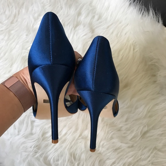 BADGLEY MISCHKA peep toe heels sz 8.5 New - Picture 6 of 6