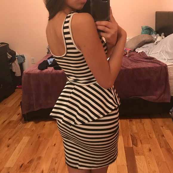 Black & White Striped Dress - Picture 2 of 3