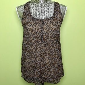 Madewell Eliot Leopard Print Silk Tank Top