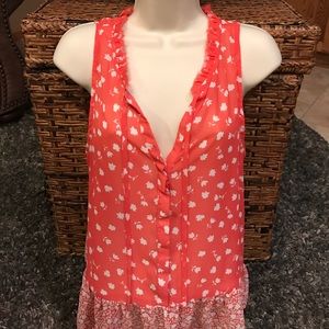 Lauren Conrad coral flowing top