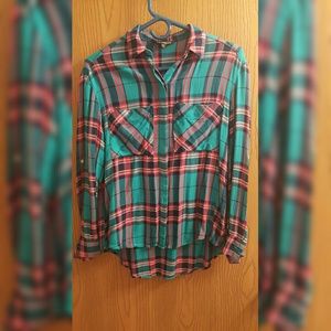 Express Plaid Button Up