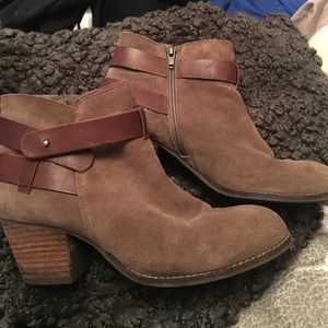 Dolce vita taupe ankle booties