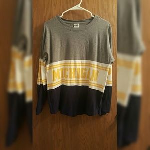 UofM Pink Long Sleeve Shirt