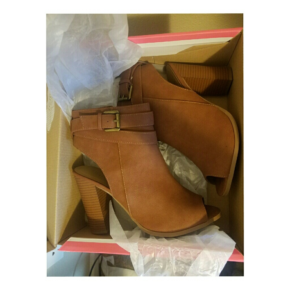 Open toe booties