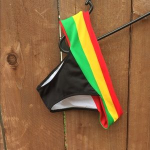 Rastafarian wide banded bikini bottoms