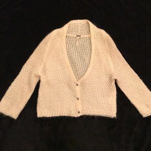 Free People Cropped Mohair Cardigan