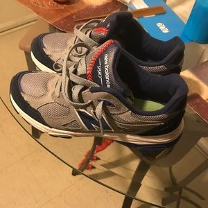 New balance gray white & blue red 💋 990's