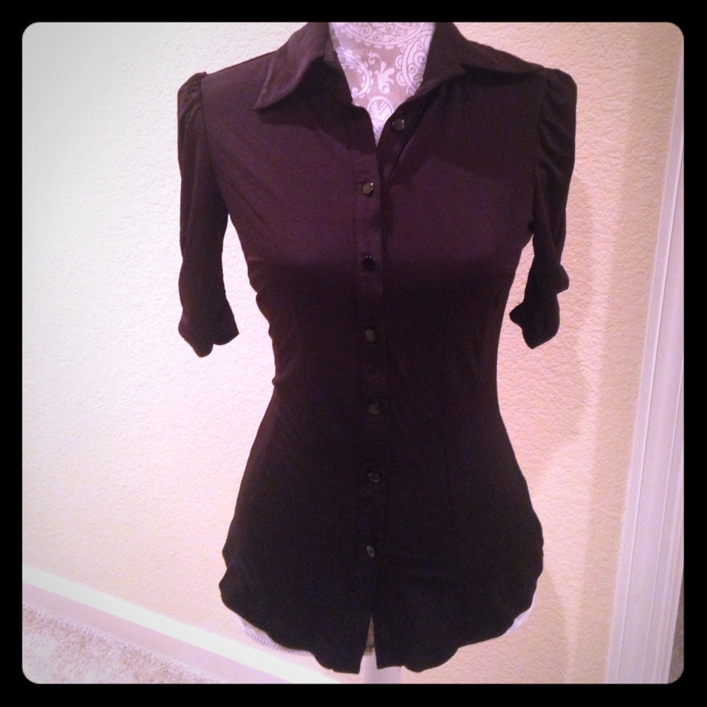 Bebe black button up
