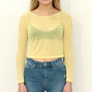 Yellow Mesh Top
