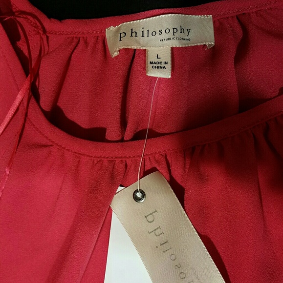 Philosophy republic clothing Angel sleeve top Sz L - Picture 7 of 7
