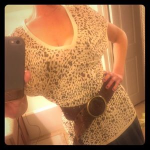 SALE🔥Alberto Makali Shimmer Leopard Tunic NEW