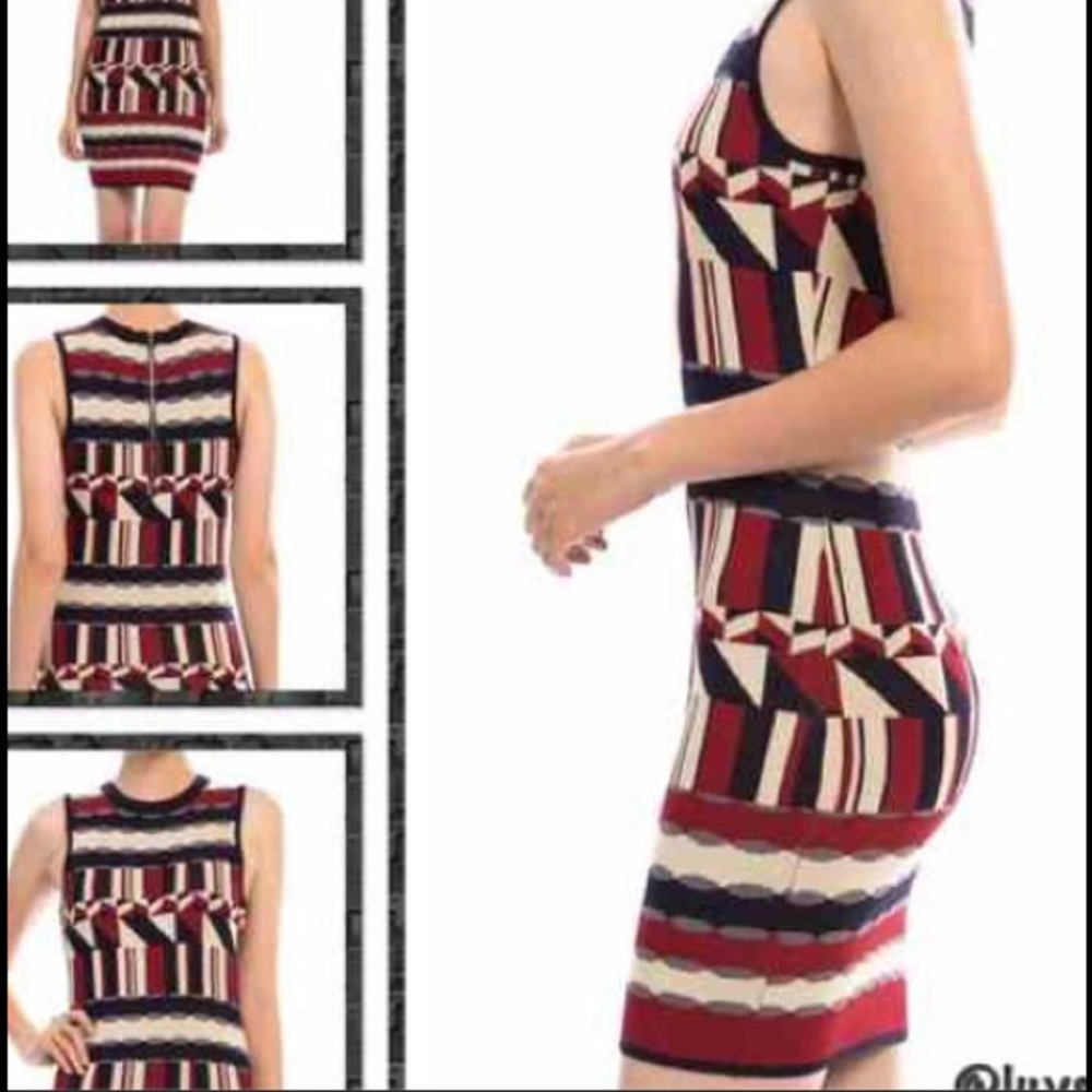 Ladies Geometric spandex dress