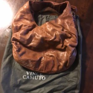 Authentic Vince Camuto Brown Leather Shoulder Bag