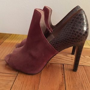 Vince Camuto peep toe booties