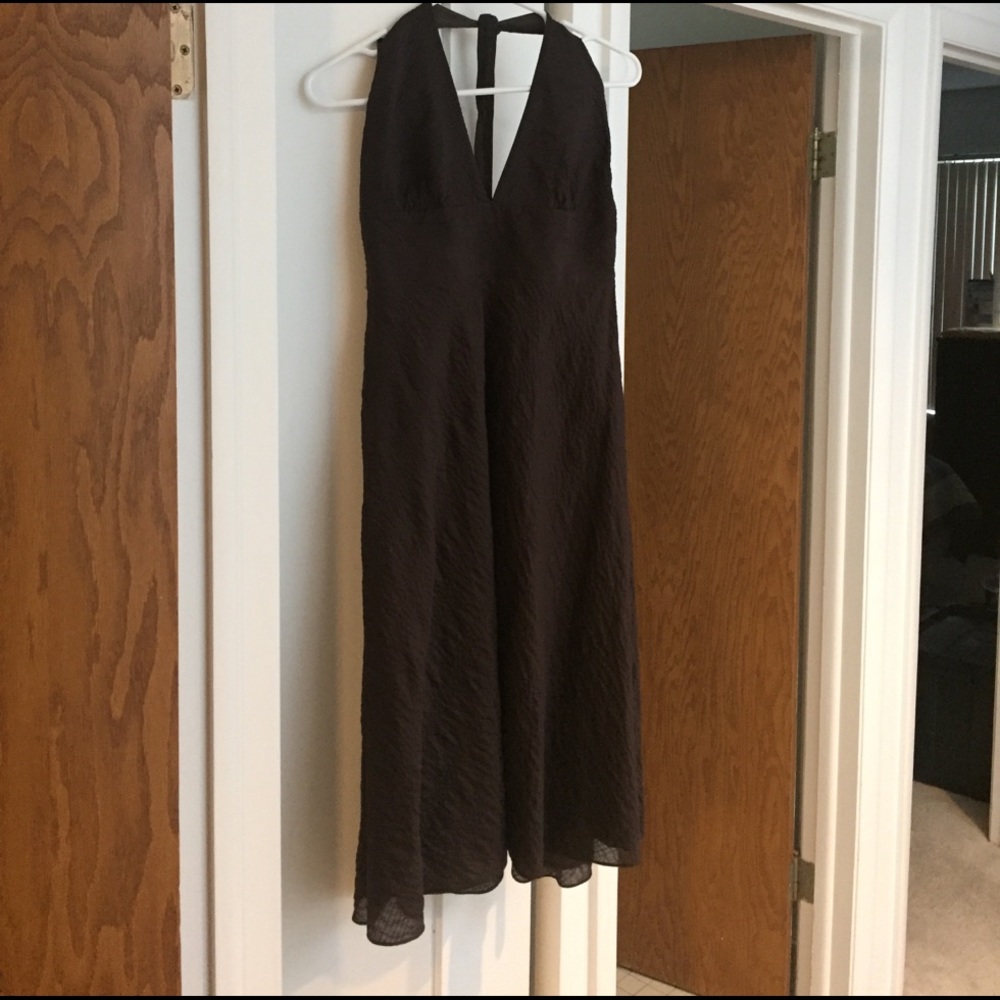 Brown Jcrew halter dress