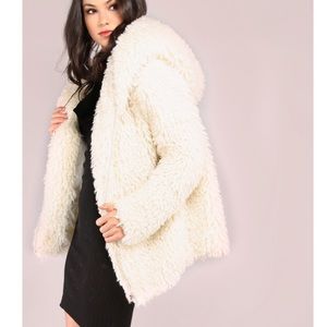 Faux fur hoodie