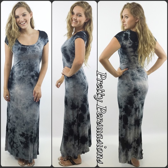 NWT Tie Dyed Scoop Neck Maxi Dress - Picture 4 of 4