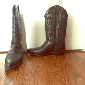 Vintage Black Cowboy Boots