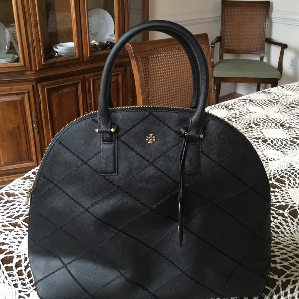 Tory Burch Robinson Stitched Dome Satchel Bag