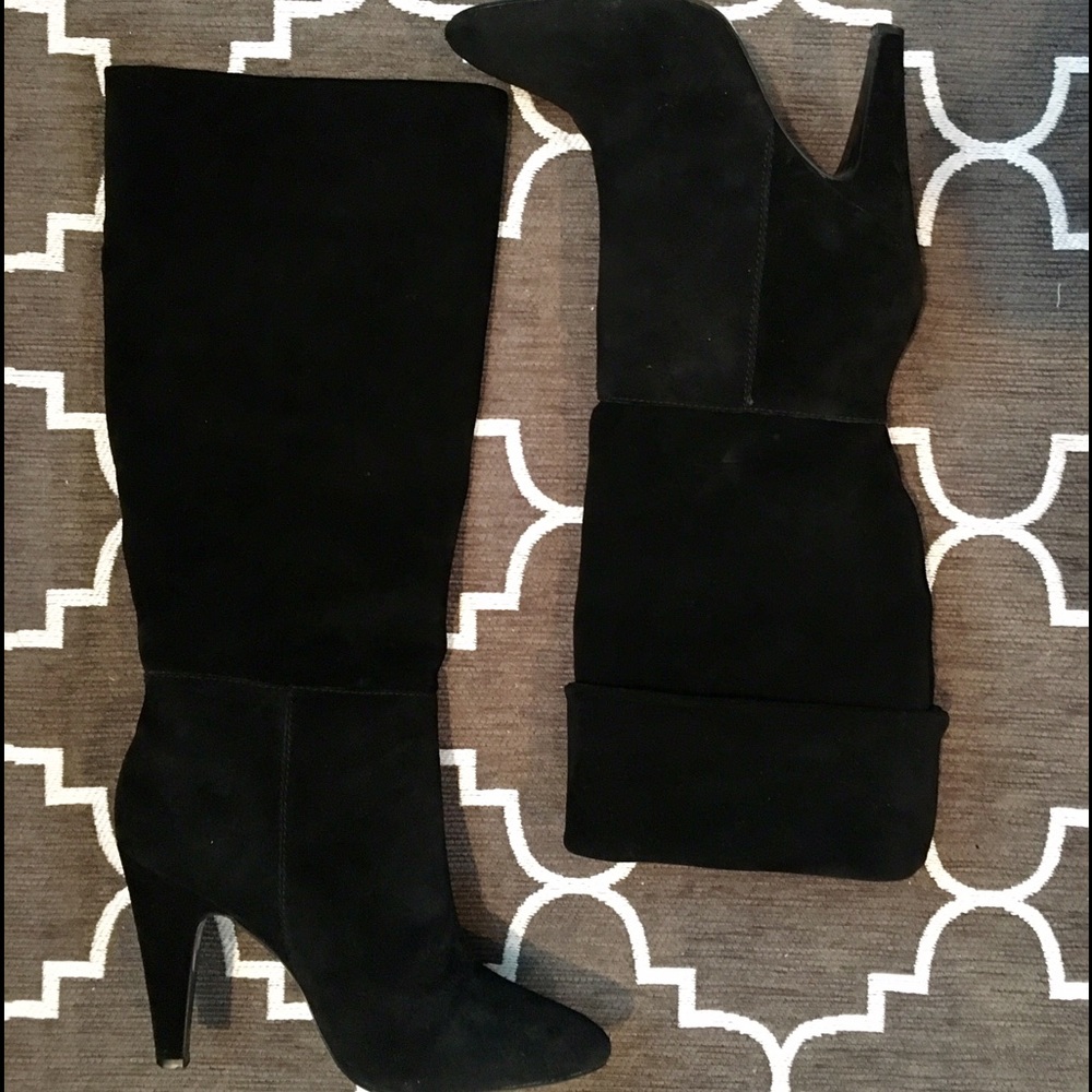 Steve Madden Sienah 3 1/2" heel suede calf hi boot
