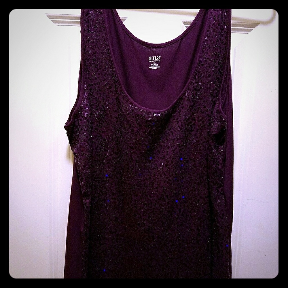 Purple sequins tank