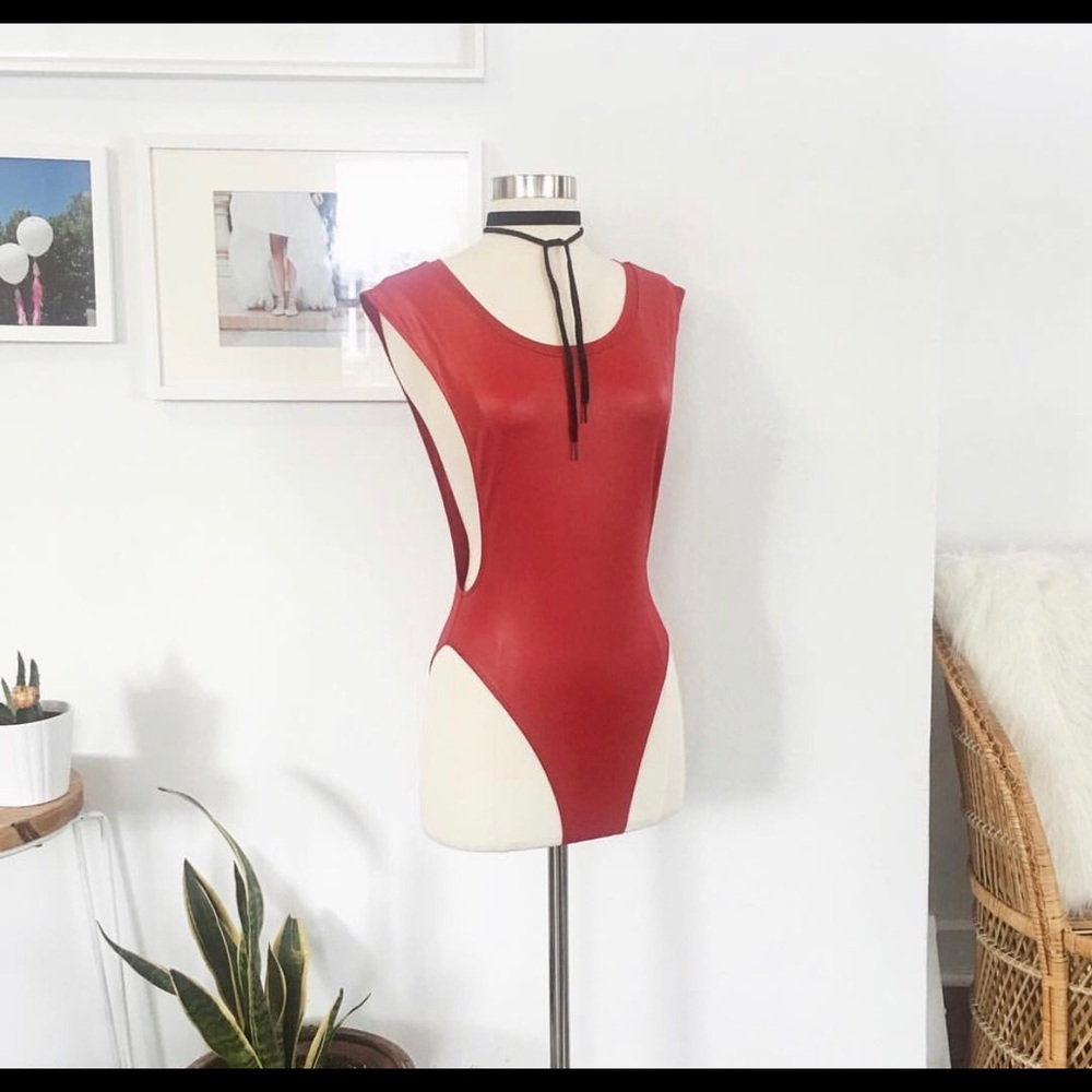 Red bodysuit