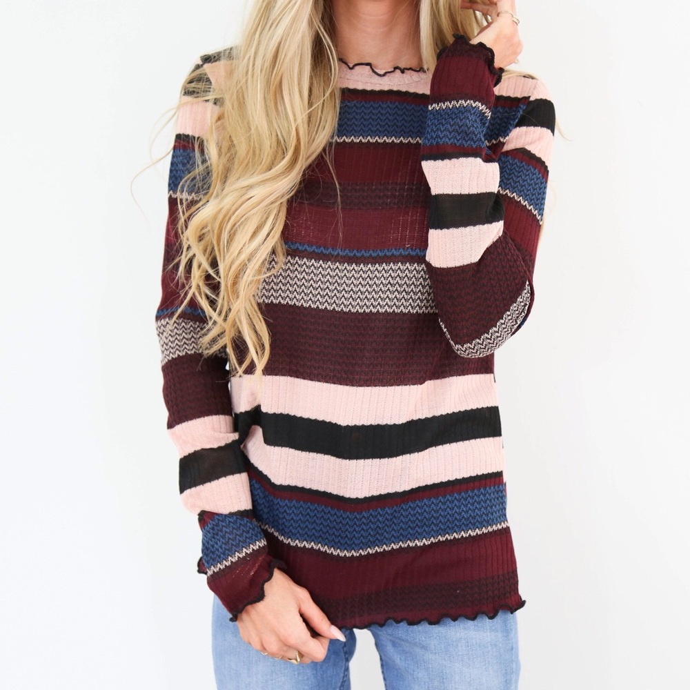 NWT Striped Multi-Color Top