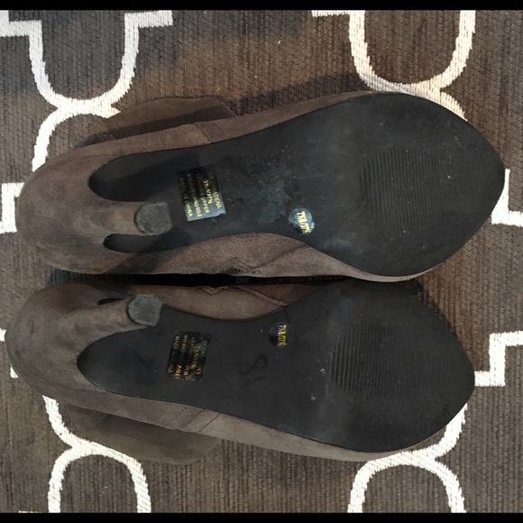 Jessica Simpson Charcoal 5"suede ankle boots 7 1/2 - Picture 4 of 4